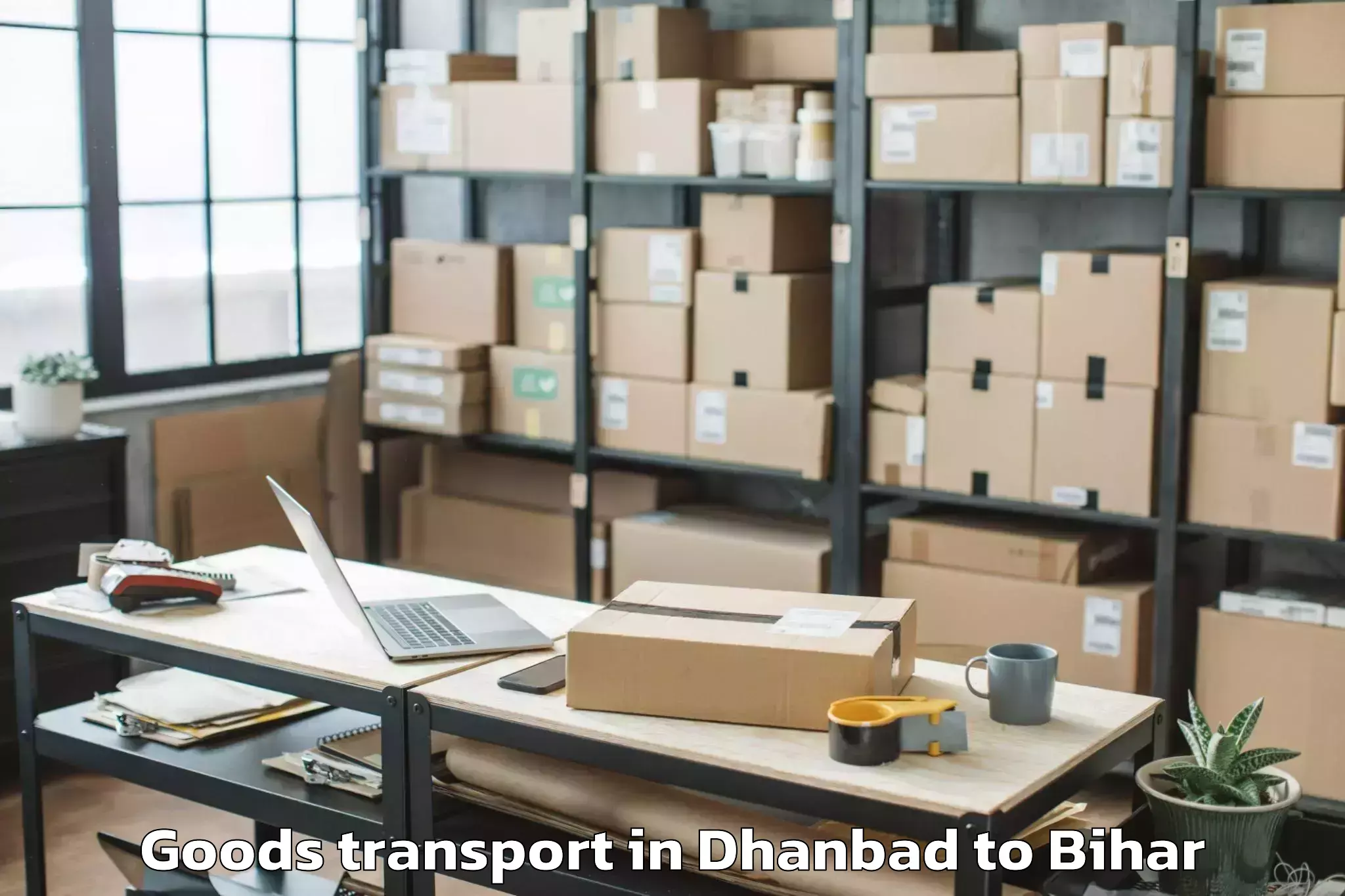 Trusted Dhanbad to Chautham Goods Transport